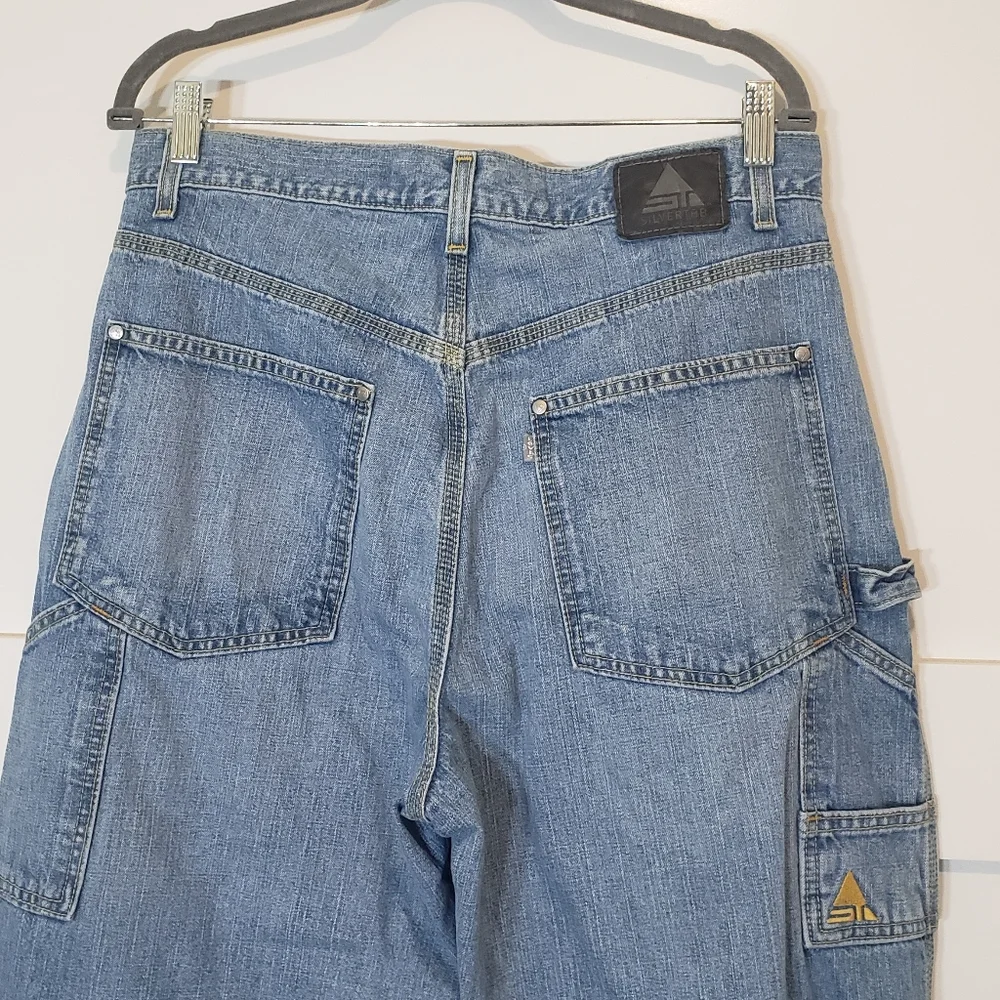 Levi's Vintage Silvertab Carpenter Jeans Y2K Size 32 X 29 100% Cotton Lightwash